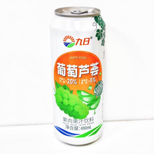 九日葡萄芦荟果肉果汁饮料490ml*15...