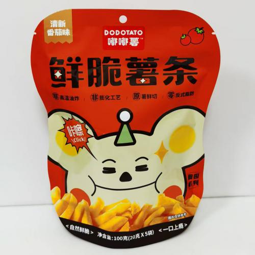 嘟嘟薯鲜脆薯条（清新番茄味）100g（2...