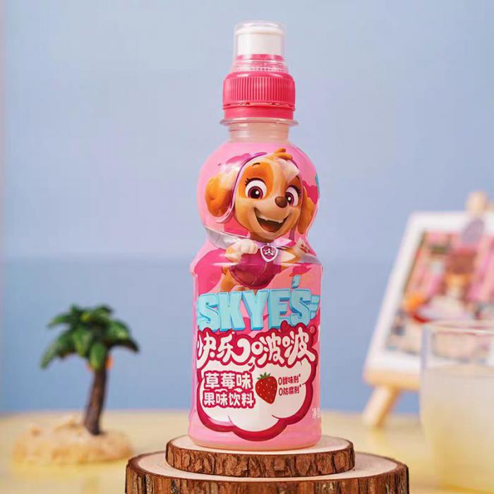 快乐啵啵草莓味果味饮料235ml*24瓶/件