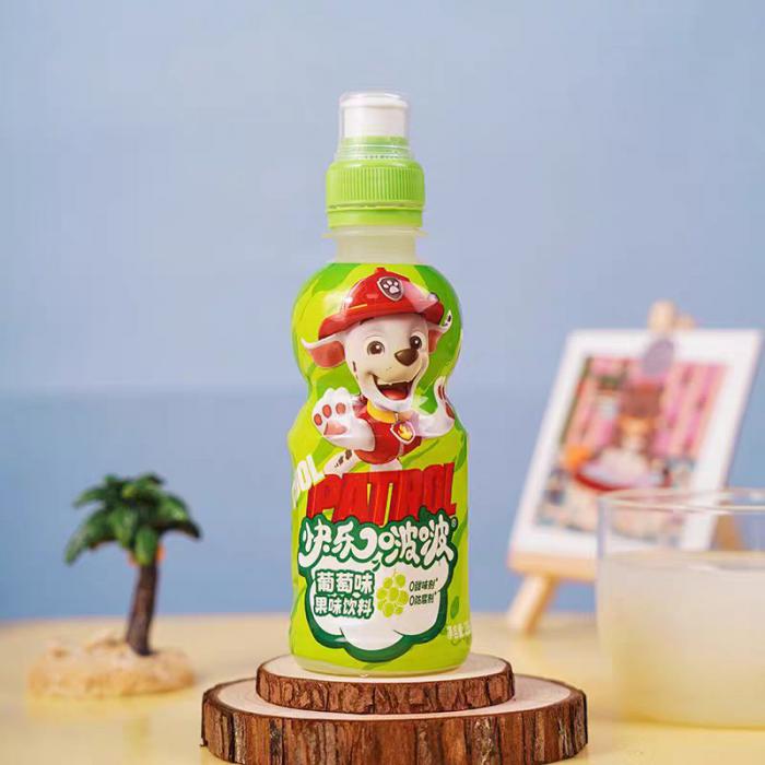 快乐啵啵葡萄味果味饮料235ml*24瓶/件