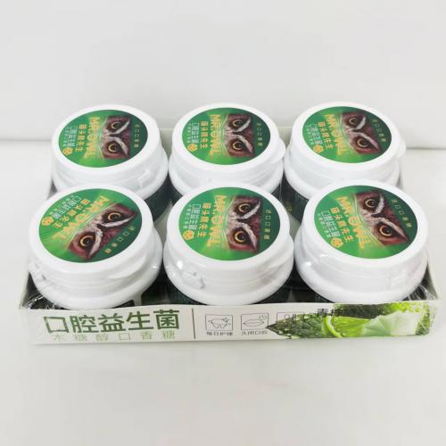 猫头鹰先生口腔益生菌木糖醇口香糖（青柠薄荷味）50g*24罐/件