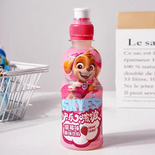 快乐啵啵草莓味果味饮料235ml*24瓶/件
