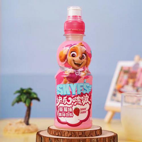 快乐啵啵草莓味果味饮料235ml*24瓶/件