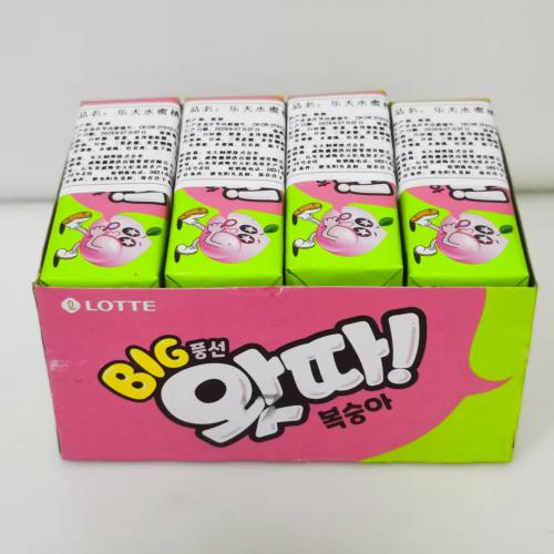 乐天水蜜桃味泡泡糖23g（5片）*16盒/组