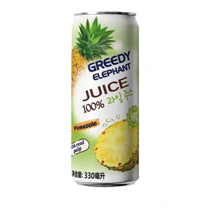 馋味象100%菠萝汁饮料（含果肉））330ml*24罐/件
