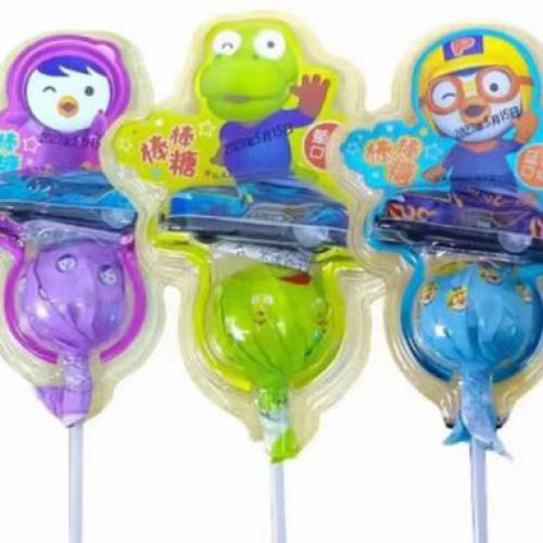 啵乐乐多味夹心棒棒糖(含玩具车) 20g*12支/组