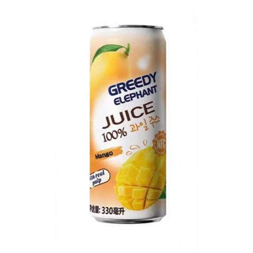 馋味象100%芒果汁饮料（含果肉））330ml*24罐/件