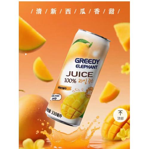 馋味象100%芒果汁饮料（含果肉））330ml*24罐/件