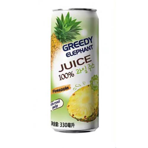 馋味象100%菠萝汁饮料（含果肉））330ml*24罐/件