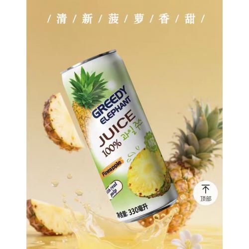 馋味象100%菠萝汁饮料（含果肉））330ml*24罐/件