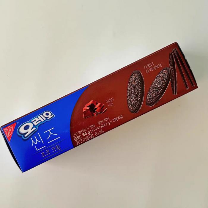 韩国OREO奥利奥巧克力慕斯饼干84g*24盒/件