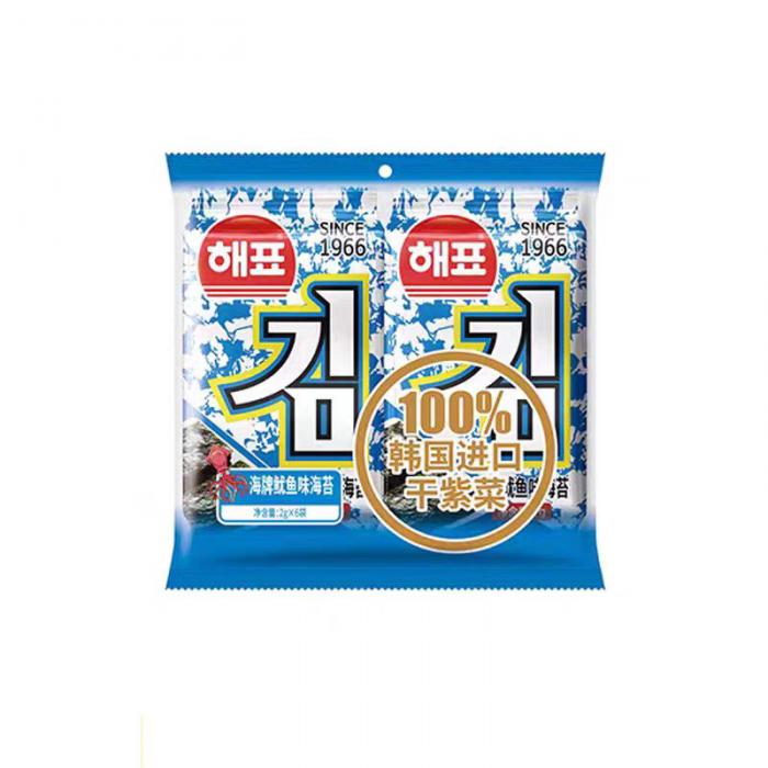 海牌鱿鱼味海苔（2g*6）12g*40包/件