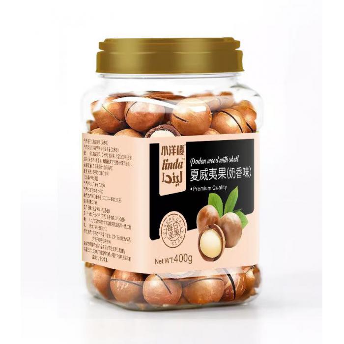 小洋楼奶香夏威夷果（方罐）400g*12罐/件