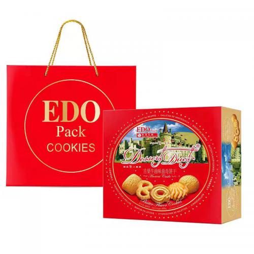 EDO pack古堡牛油味曲奇饼干600g*8盒/件