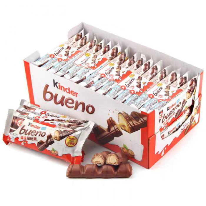 （港版）健达缤纷乐榛仁威化牛奶巧克力制品3条装129g (43g*3条)*10扎/组