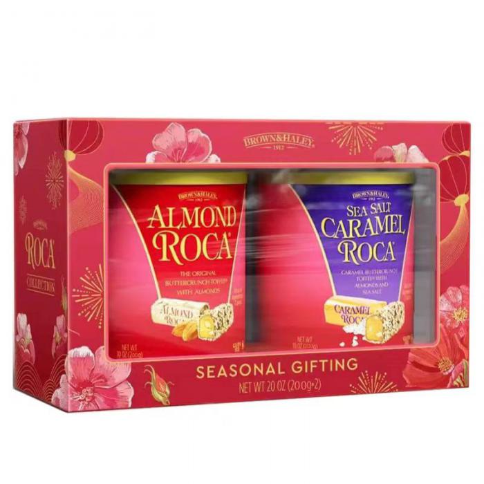 乐家扁桃仁巧克力糖果组合装(200g*2罐)400g*6组/件