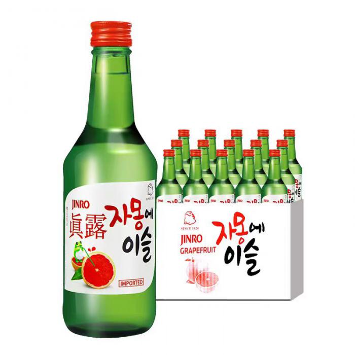 真露西柚味利口酒（配制酒,酒精度13%VOI）360ml*20瓶/件