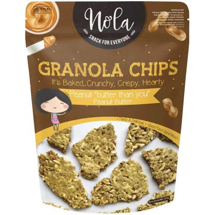 Nola脆能乐花生酱味格兰诺拉燕麦脆片100g*12包/件
