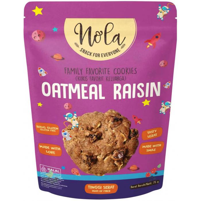 Nola脆能乐燕麦葡萄干味饼干75g*15包/件