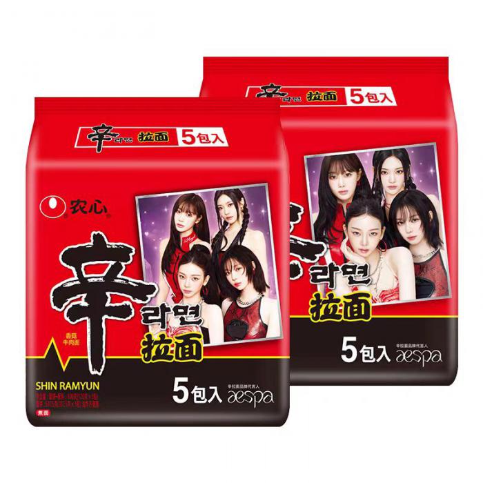 农心辛拉面5连包600g(120g*5包)*8袋/件