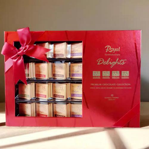 Royal牌精装礼盒73%四味混装巧克力（新款红色）240g*12盒/件