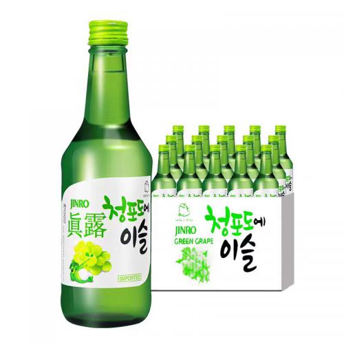 真露青葡萄味利口酒（配制酒,酒精度13%VOI）360ml*20瓶/件