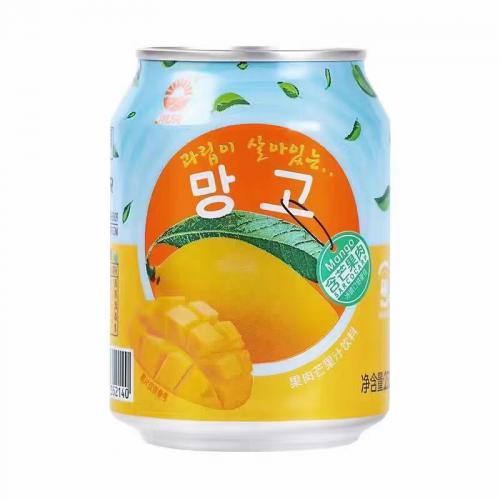九日牌果肉芒果汁饮料238ml*24罐/件