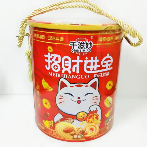 千滋妙招财进宝每日坚果饼干礼盒1.008kg*6提/件