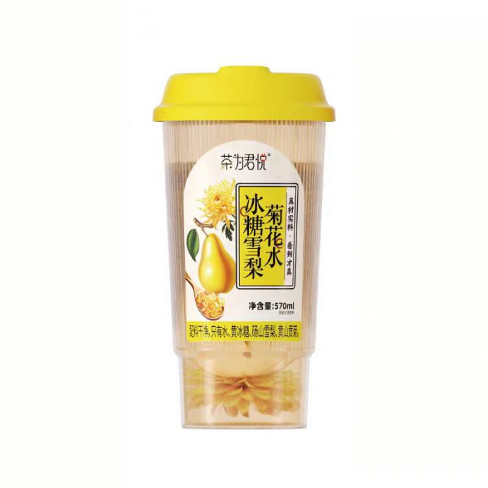 茶为君悦冰糖雪梨菊花水570ml*15杯/件