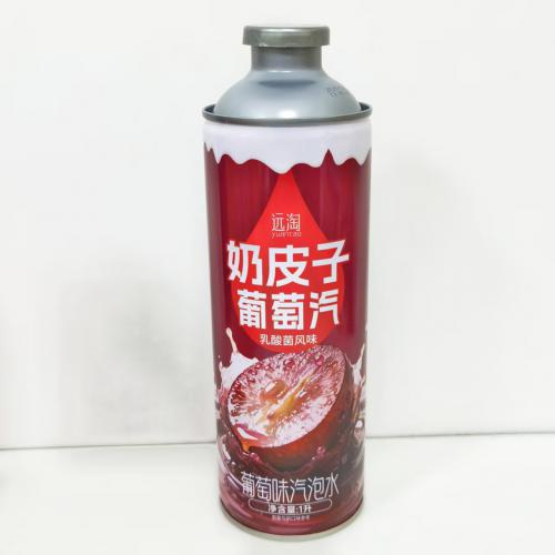 远淘奶皮子乳酸菌葡萄味气泡水1L*6瓶/...