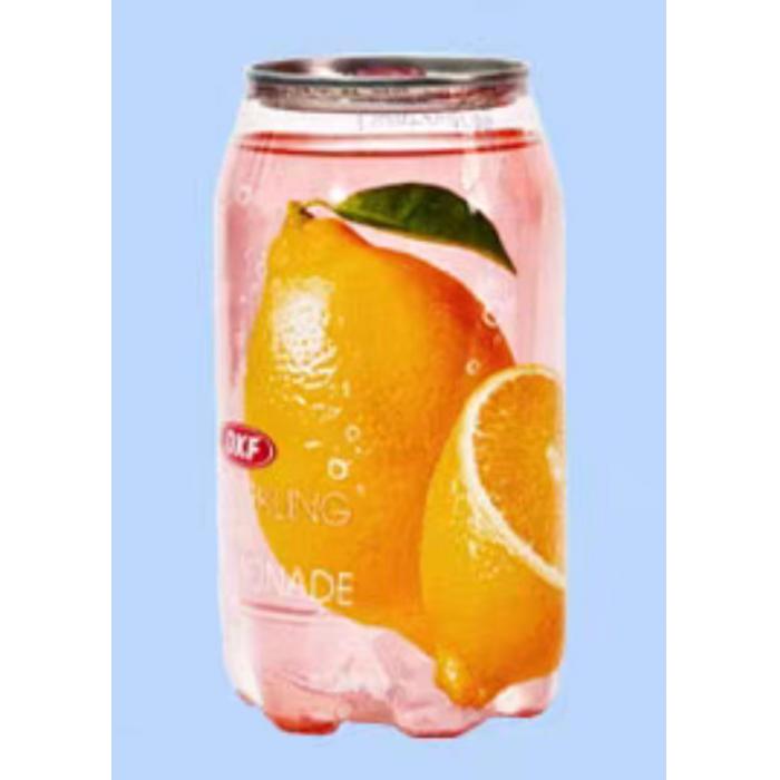 OKF牌粉色柠檬味气泡水350ml*24罐/件