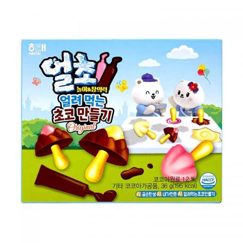 海太DIY代可可脂巧克力蘑菇饼干36g*...