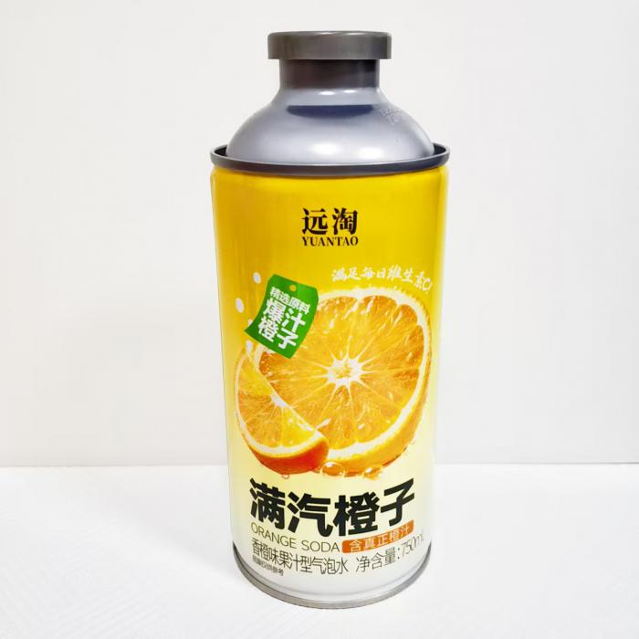 远淘满汽橙子（香橙味果汁型气泡水）750ml*6瓶/件