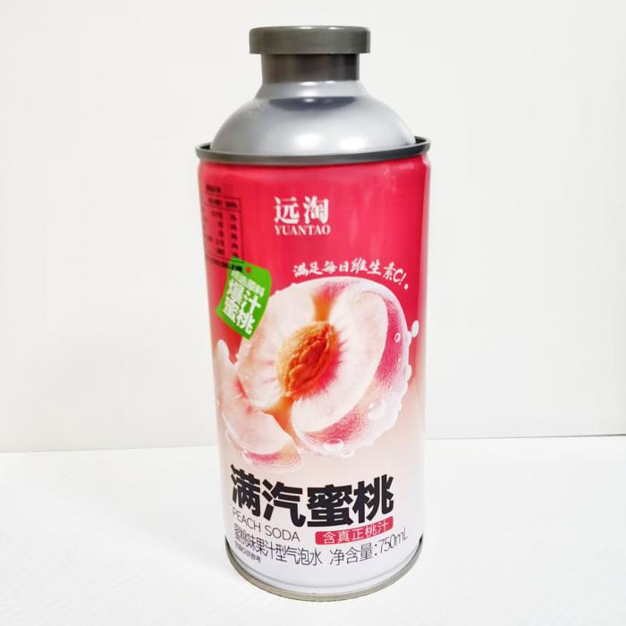 远淘满汽蜜桃（蜜桃味果汁型气泡水）750ml*6瓶/件