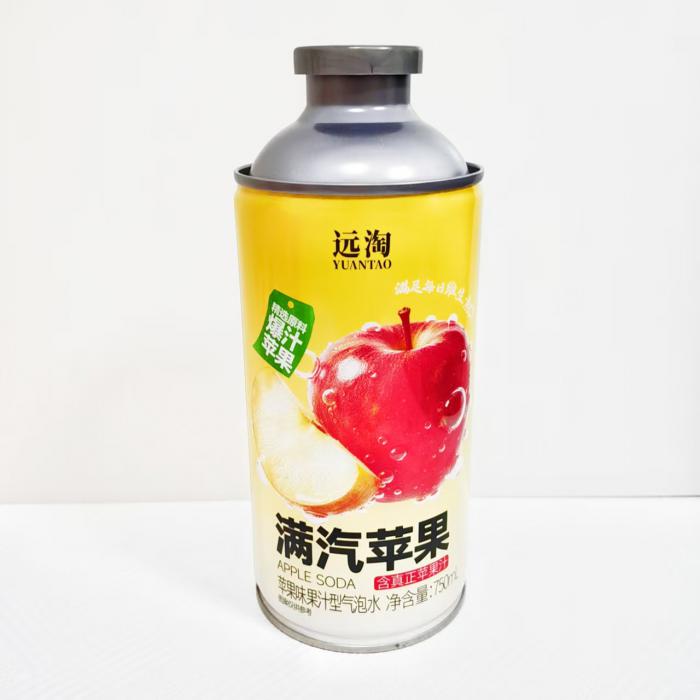 远淘满汽苹果（苹果味果汁型气泡水）750ml*6瓶/件