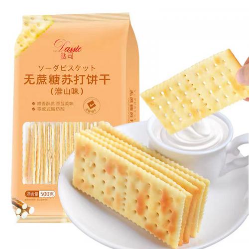 哒司无蔗糖苏打饼干（淮山味）500g1*12包/件