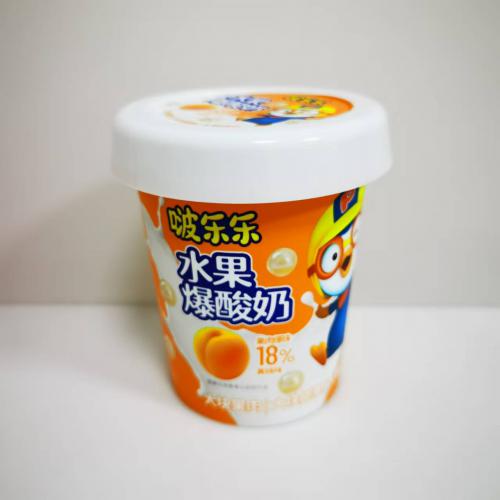 啵乐乐爆酸奶（黄桃味） 260g*18杯/件