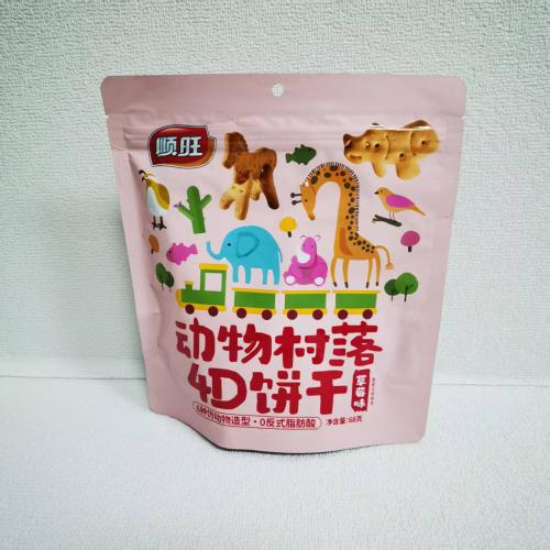 顺旺动物村落4D饼干（草莓味）68g*30袋/组
