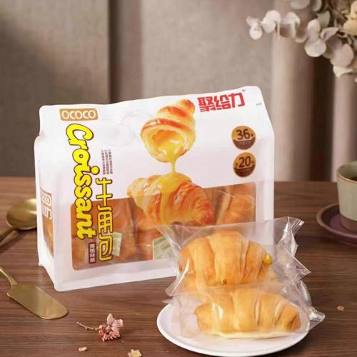 OCOCO 聚给力牛角包(黄桃味酱）225g*12袋/件