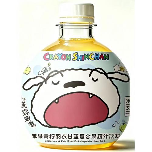 蜡笔小新苹果青柠羽衣甘蓝复合果蔬汁饮料330ml*15瓶/件
