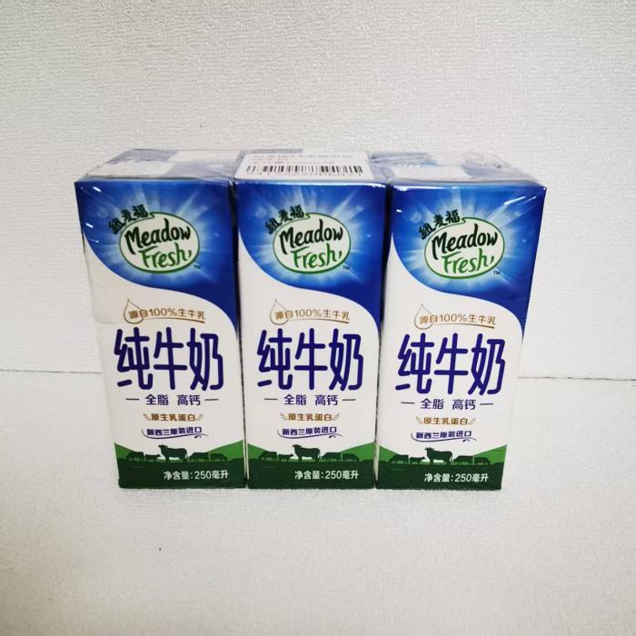 纽麦福3.6全脂高钙纯牛奶 250ml*6支*4组/件